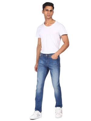 blue light washed denim jean - 18366489 - Standard Image - 5
