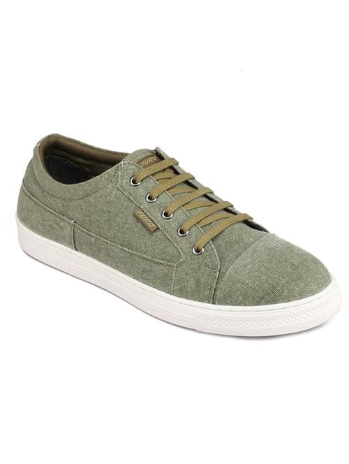 green canvas lace up sneakers - 18366994 - Standard Image - 1