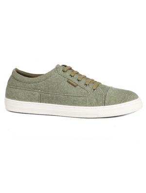 green canvas lace up sneakers - 18366994 - Standard Image - 3