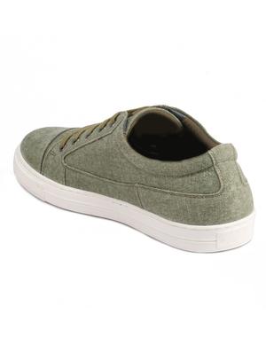 green canvas lace up sneakers - 18366994 - Standard Image - 4