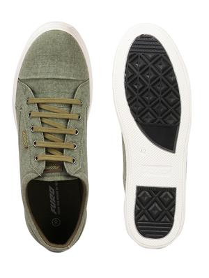 green canvas lace up sneakers - 18366994 - Standard Image - 5