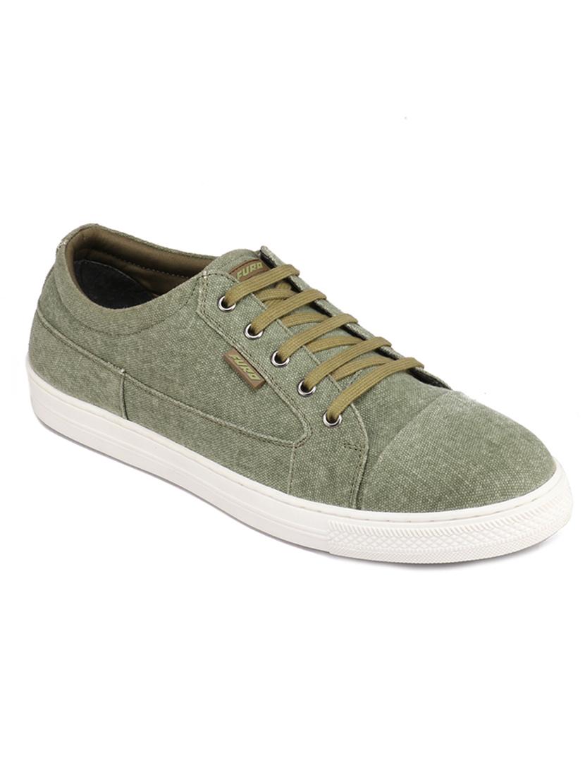 green canvas lace up sneakers - 18366994 - Zoom Image - 1