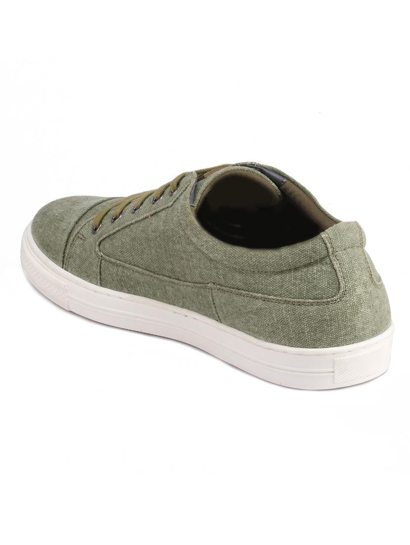 green canvas lace up sneakers - 18366994 - Zoom Image - 4