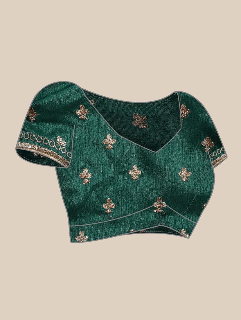 jacquard work woven saree with blouse - 18367252 - Zoom Image - 3
