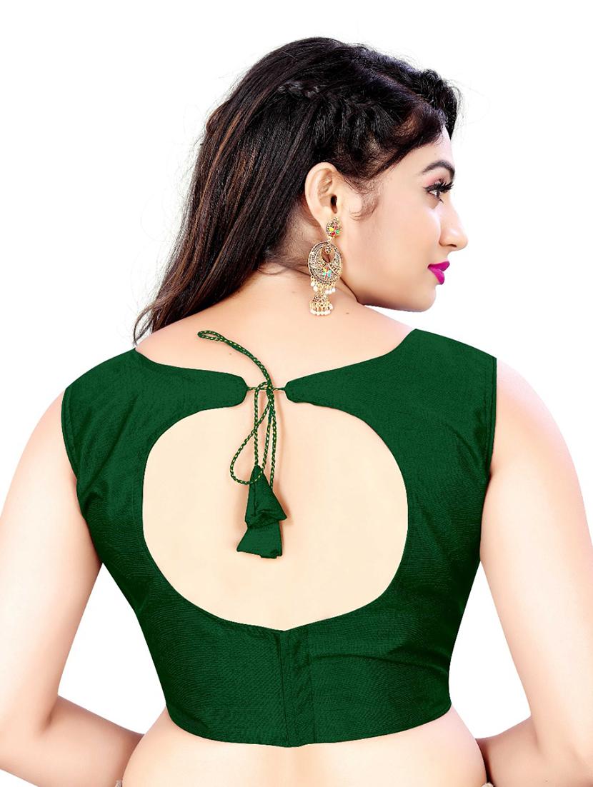 green silk regular blouse - 18367473 - Zoom Image - 3
