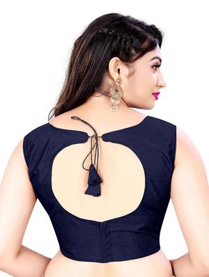 blue silk regular blouse - 18367477 - Standard Image - 3