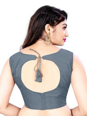 grey silk regular blouse - 18367481 - Standard Image - 3