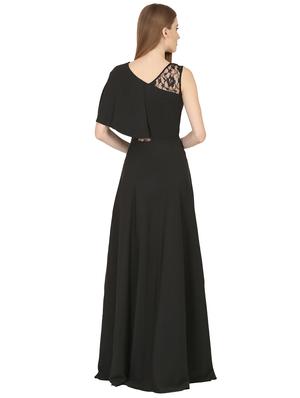 cut out detail mesh panel flared dress - 18367679 - Standard Image - 3