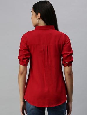 long sleeved solid regular shirt - 18367696 - Standard Image - 3