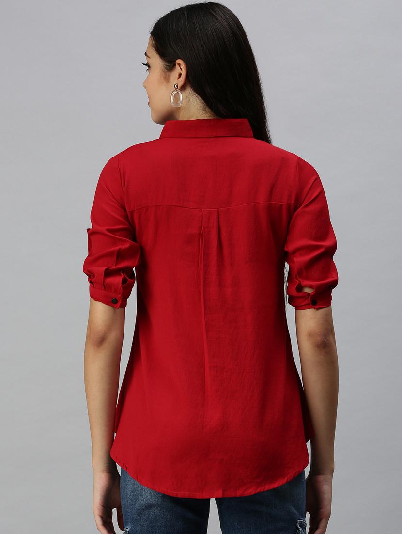 long sleeved solid regular shirt - 18367696 - Zoom Image - 3