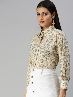 long sleeved printed regular shirt - 18367701 - Standard Image - 2