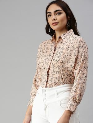 long sleeved printed regular shirt - 18367703 - Standard Image - 2