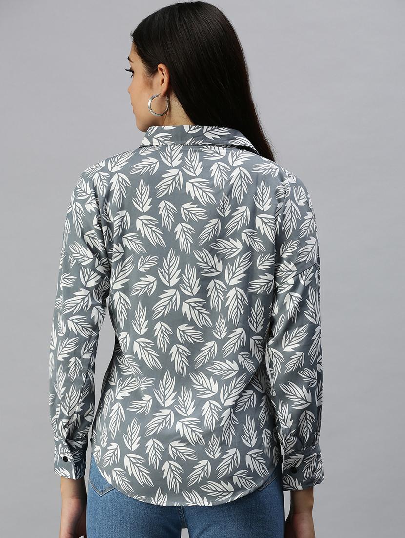 long sleeved printed regular shirt - 18367709 - Zoom Image - 3