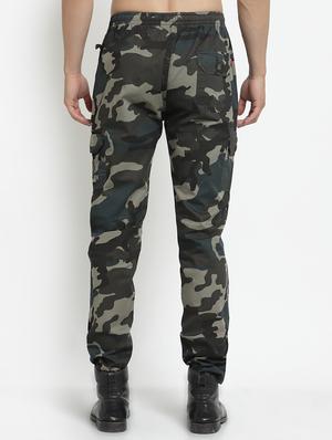 green camouflage cargos casual trouser - 18368063 - Standard Image - 3