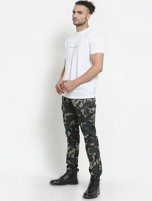 green camouflage cargos casual trouser - 18368063 - Standard Image - 4