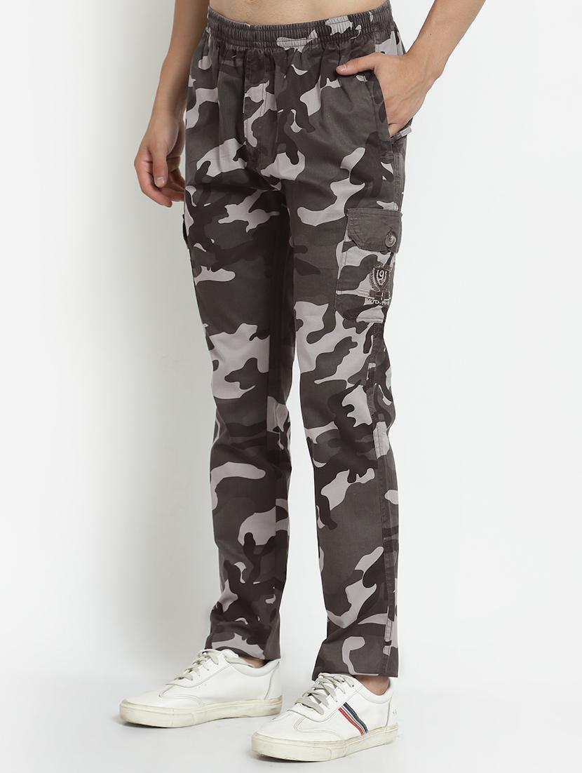 olive camouflage cargos casual trouser - 18368064 - Zoom Image - 2