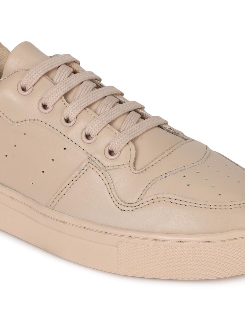 beige pu laceup casual shoes - 18368128 - Zoom Image - 6