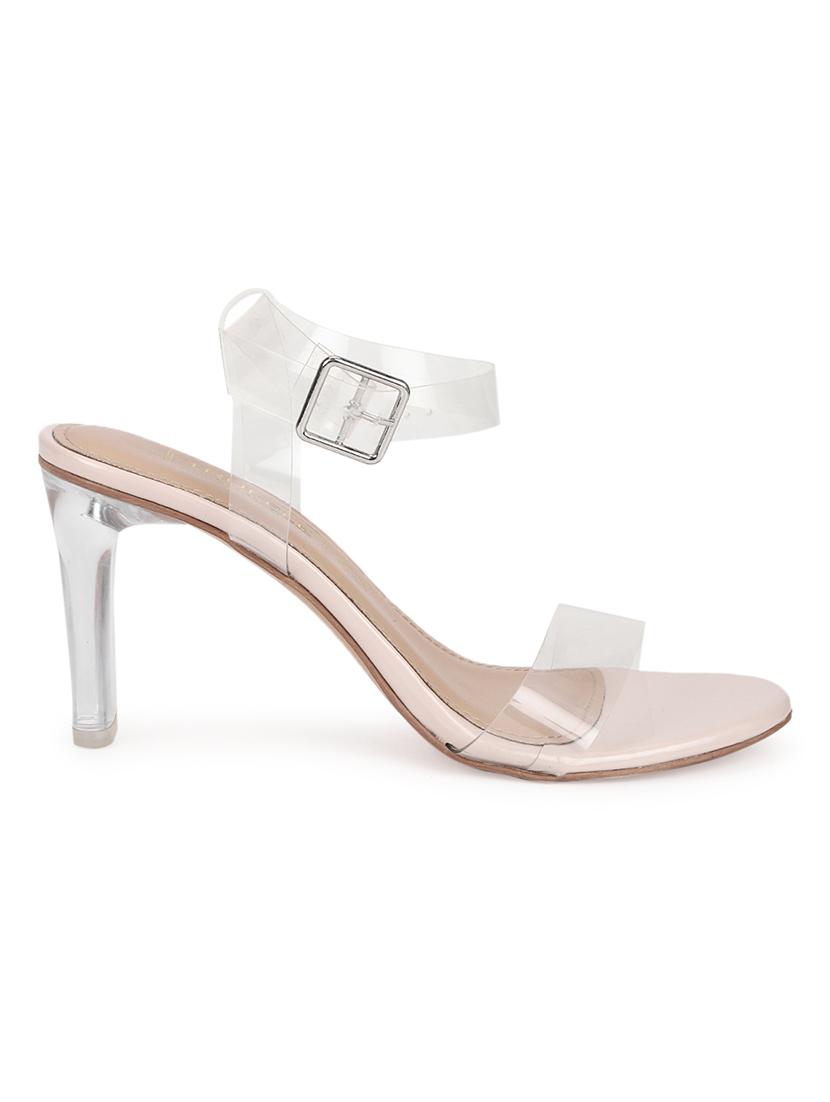 nude patent leather ankle strap sandals - 18368175 - Zoom Image - 2