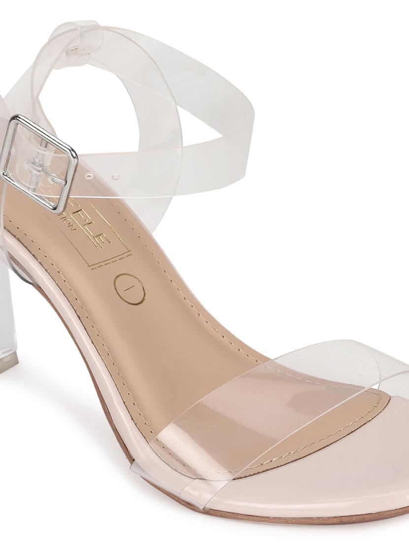nude patent leather ankle strap sandals - 18368175 - Zoom Image - 5