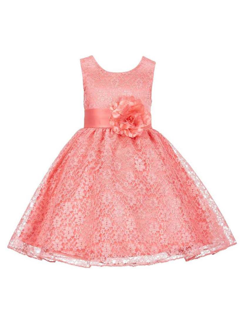 pink solid frock - 18368391 - Zoom Image - 1