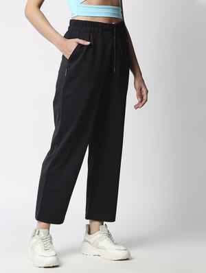 mid rise solid cigarette pants trouser - 18368940 - Standard Image - 2