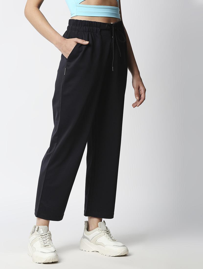 mid rise solid cigarette pants trouser - 18368940 - Zoom Image - 2