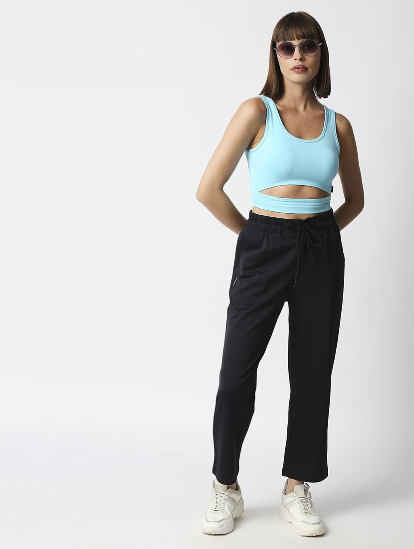 mid rise solid cigarette pants trouser - 18368940 - Zoom Image - 4