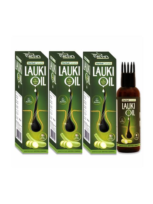 herbal canada lauki oil | 50ml -pack of 3 | 100% natural hair oil | for healthy hair | for all types of hair. - 18368970 - Standard Image - 1