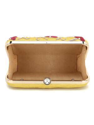 yellow embellished box clutch - 18369047 - Standard Image - 3