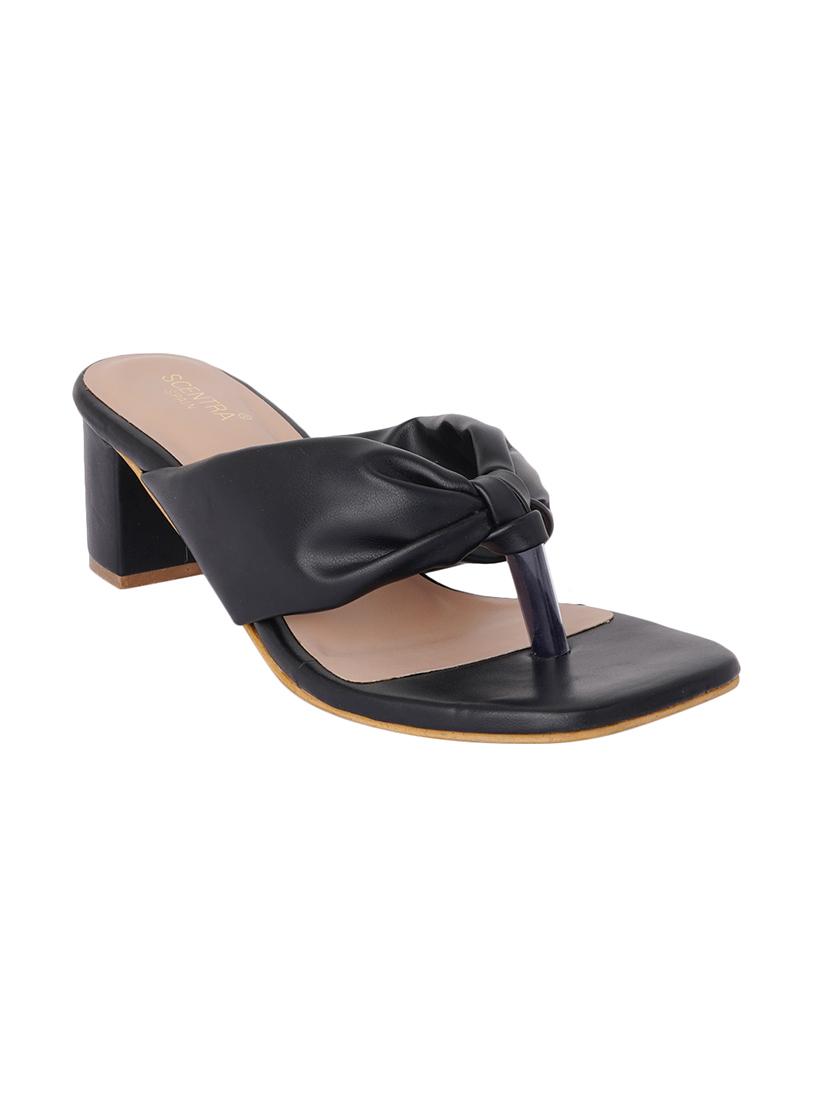 black synthetic slip on sandals - 18369150 - Zoom Image - 2