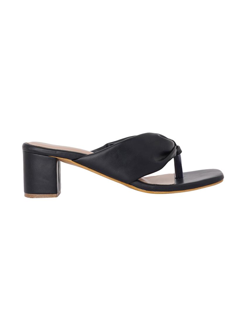 black synthetic slip on sandals - 18369150 - Zoom Image - 3