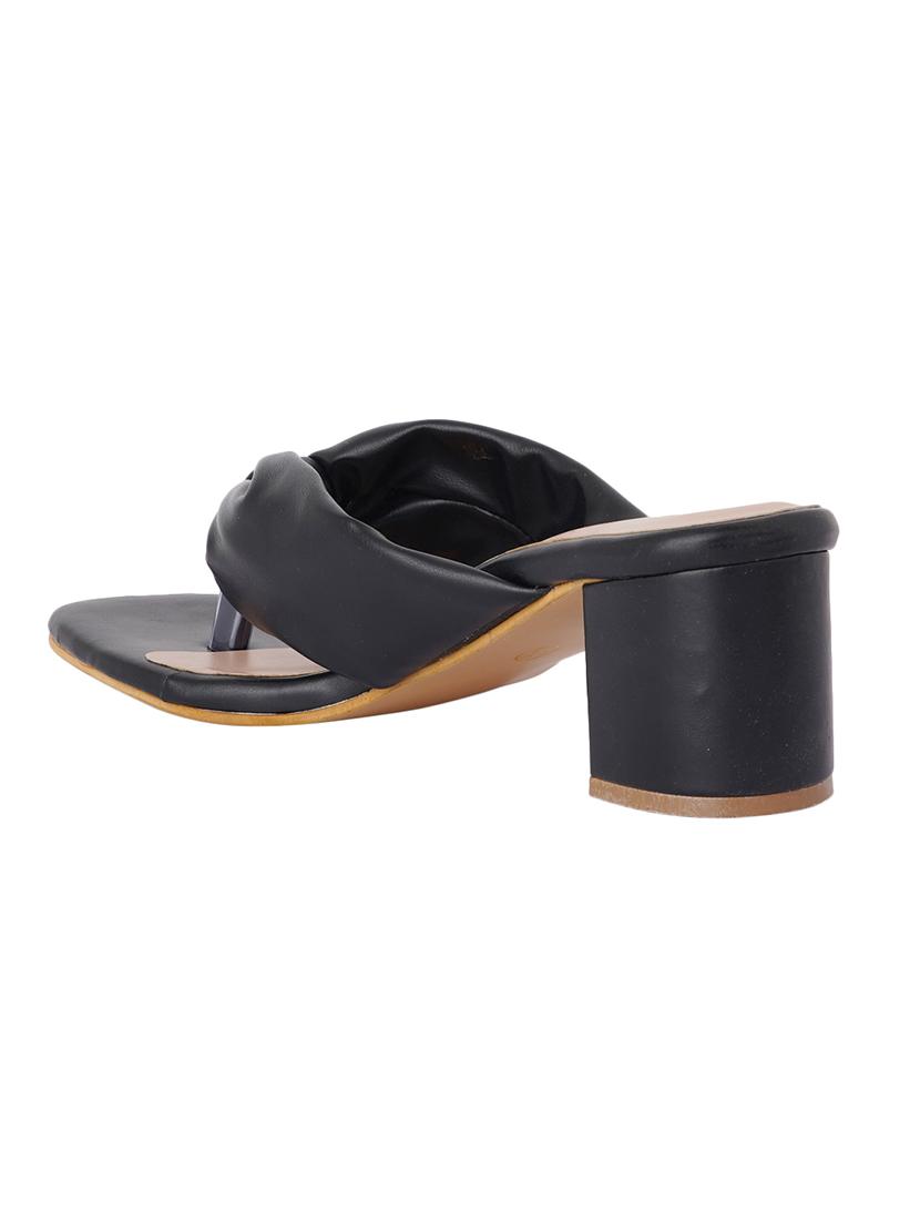 black synthetic slip on sandals - 18369150 - Zoom Image - 4
