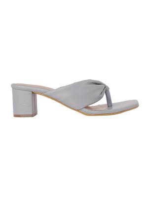 grey synthetic slip on sandals - 18369151 - Standard Image - 3