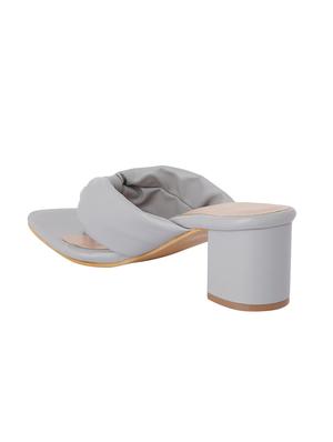 grey synthetic slip on sandals - 18369151 - Standard Image - 4