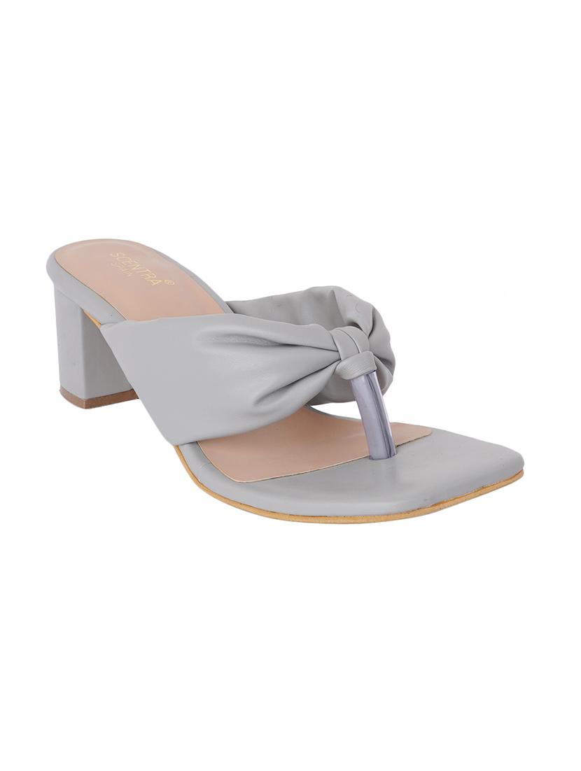 grey synthetic slip on sandals - 18369151 - Zoom Image - 2