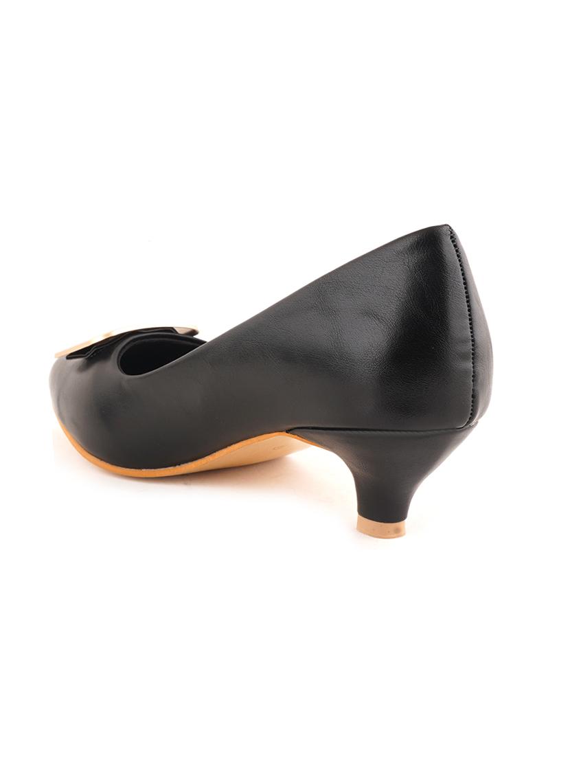 black synthetic slip on pumps - 18369227 - Zoom Image - 3