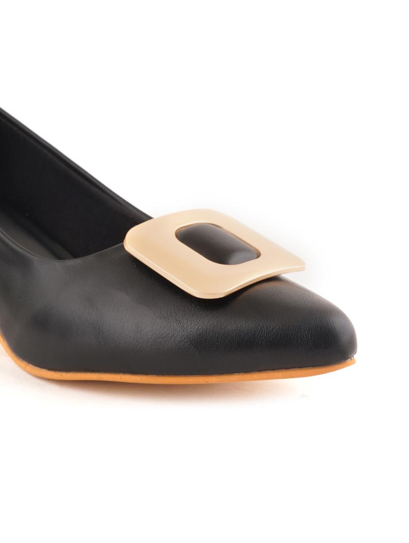 black synthetic slip on pumps - 18369227 - Zoom Image - 5