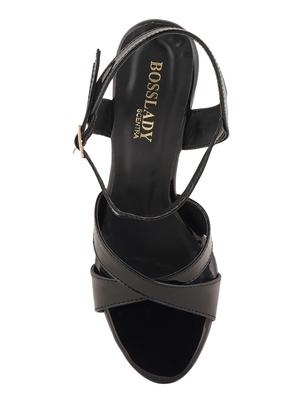 black ankle strap sandal - 18369243 - Standard Image - 4
