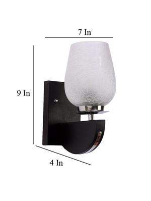 eliante brown wood base white white shade wall light - pp-555-1w - without bulb - 18369463 - Standard Image - 5