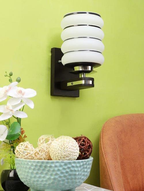 eliante brown wood base white white shade wall light - pp-504-1w - without bulb - 18369464 - Standard Image - 1