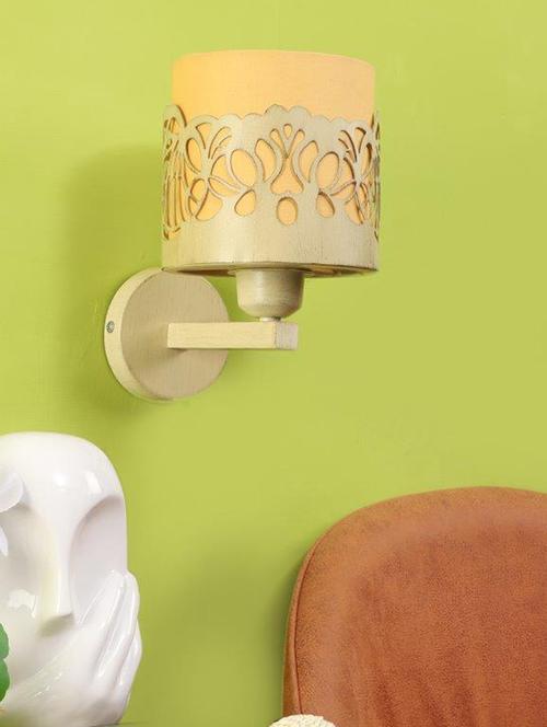 eliante cream iron base yellow white shade wall light - 3026-1w - without bulb - 18369479 - Standard Image - 1