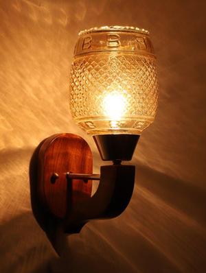 eliante brown wood base gold white shade wall light - 4315-1w-gold - without bulb - 18369509 - Standard Image - 2
