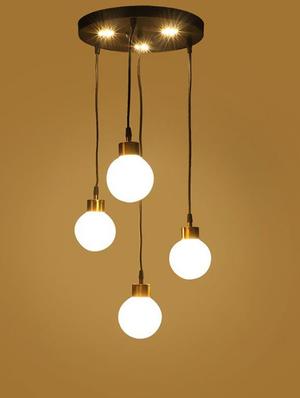 eliante black iron base white glass shade hanging light - px-232-4lp - inbuilt led - 18369533 - Standard Image - 2
