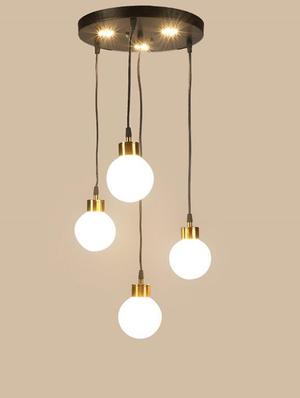 eliante black iron base white glass shade hanging light - px-232-4lp - inbuilt led - 18369533 - Standard Image - 3