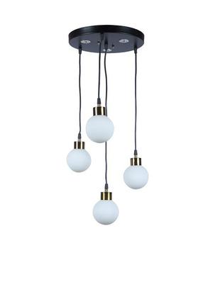 eliante black iron base white glass shade hanging light - px-232-4lp - inbuilt led - 18369533 - Standard Image - 5