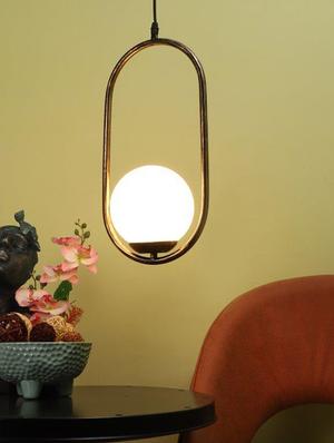 eliante antique gold iron base white white shade hanging light - 1517-1lp-ab - without bulb - 18369551 - Standard Image - 2