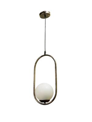 eliante antique gold iron base white white shade hanging light - 1517-1lp-ab - without bulb - 18369551 - Standard Image - 3