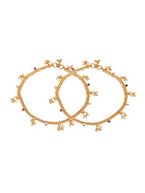 golden fiza bridal anklet - 18369729 - Standard Image - 2