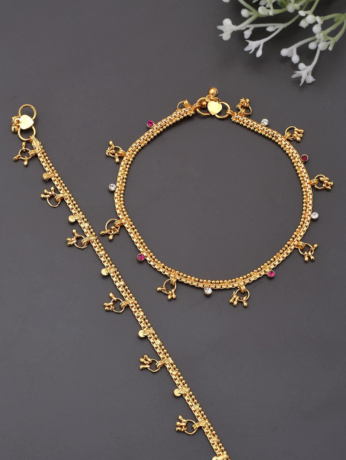 golden fiza bridal anklet - 18369729 - Zoom Image - 1