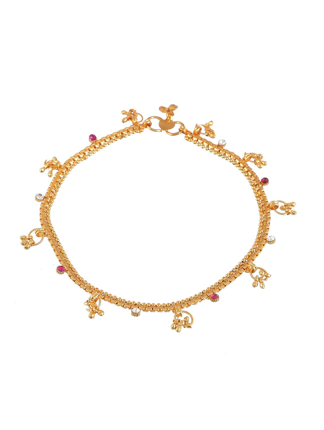 golden fiza bridal anklet - 18369729 - Zoom Image - 3
